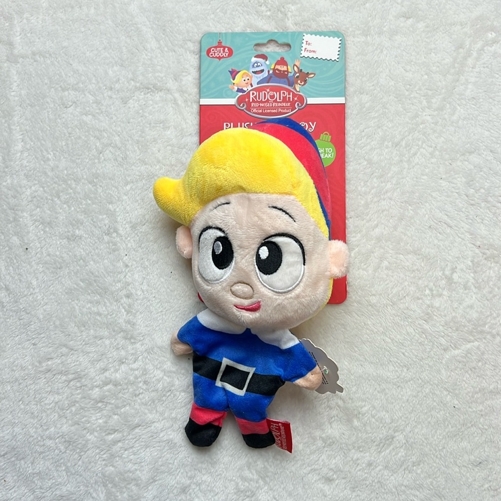 Rudolph The Red-Nosed Reindeer Hermey The Elf Holiday Christmas Plush Dog Toy